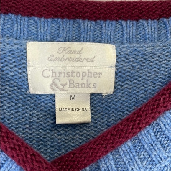 Christopher & Banks Christmas sweater SZ M - Picture 2 of 11